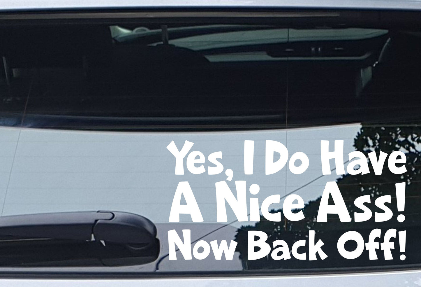 Car Sticker Yes I Do Have A Nice Ass Now Back Off Funny Novelty Van Window Bumper Boot Door Decal Gift Present