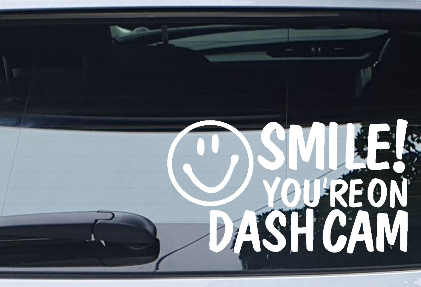 Car Sticker Smile You're On Dash Cam Novelty Security Warning Van Window Bumper Boot Door Decal