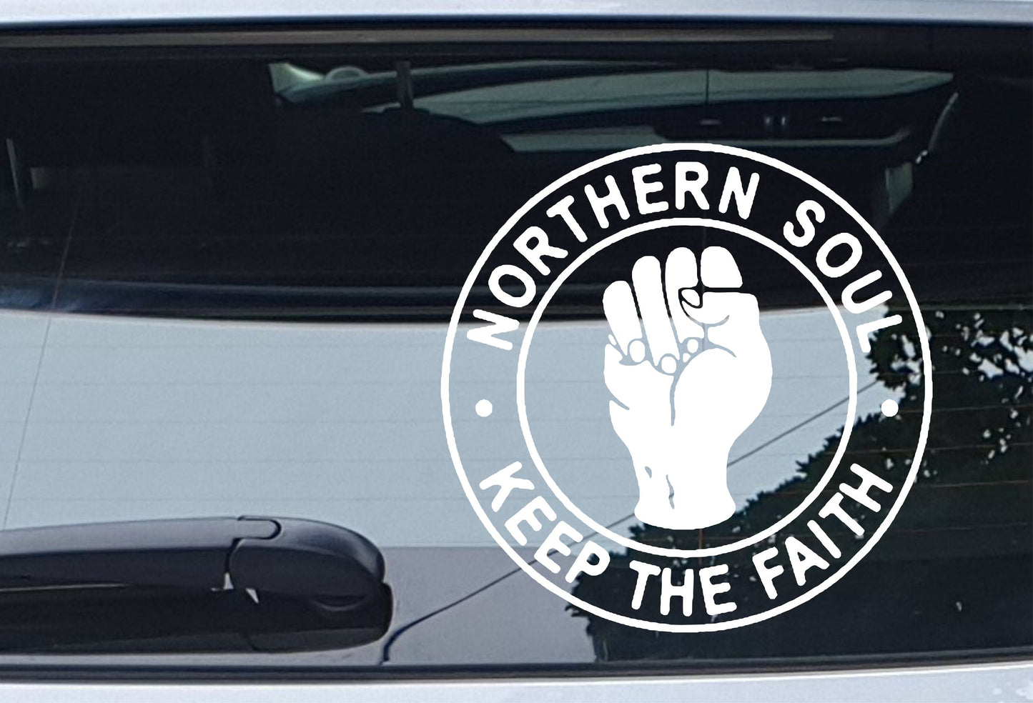 Car Sticker Northern Soul Keep The Faith Fun Music Fan Novelty Cute Van Window Bumper Boot Door Decal Gift Present