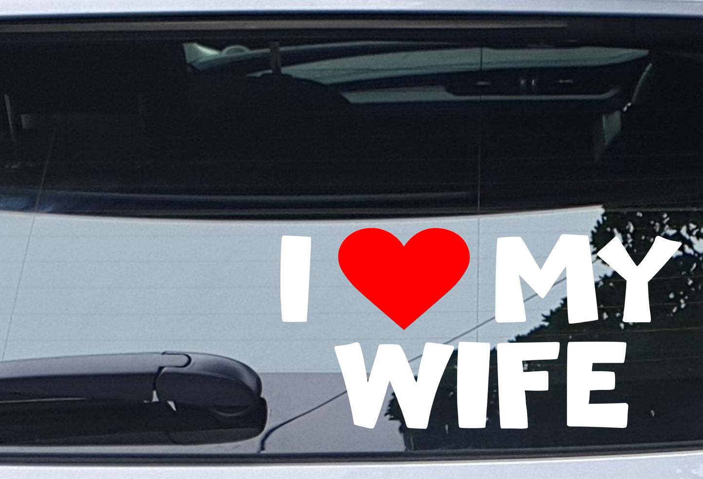 Car Sticker I Love Heart My Wife Fun Cute Novelty Van Window Bumper Boot Door Decal Gift Present
