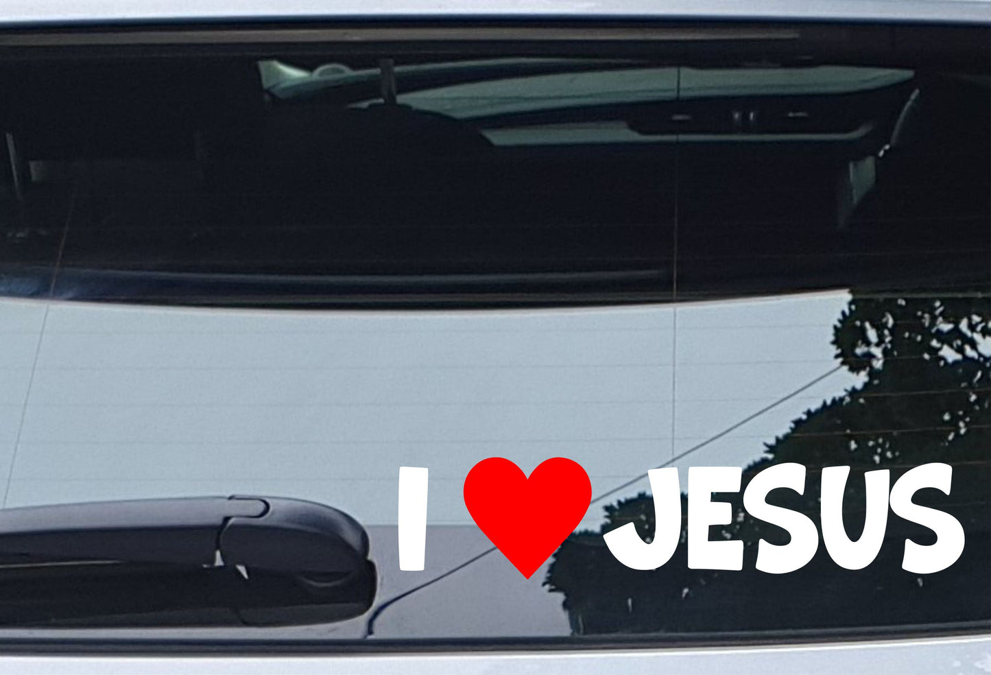 Car Sticker I Love Heart Jesus Funny Novelty Van Window Bumper Boot Door Decal Gift Present