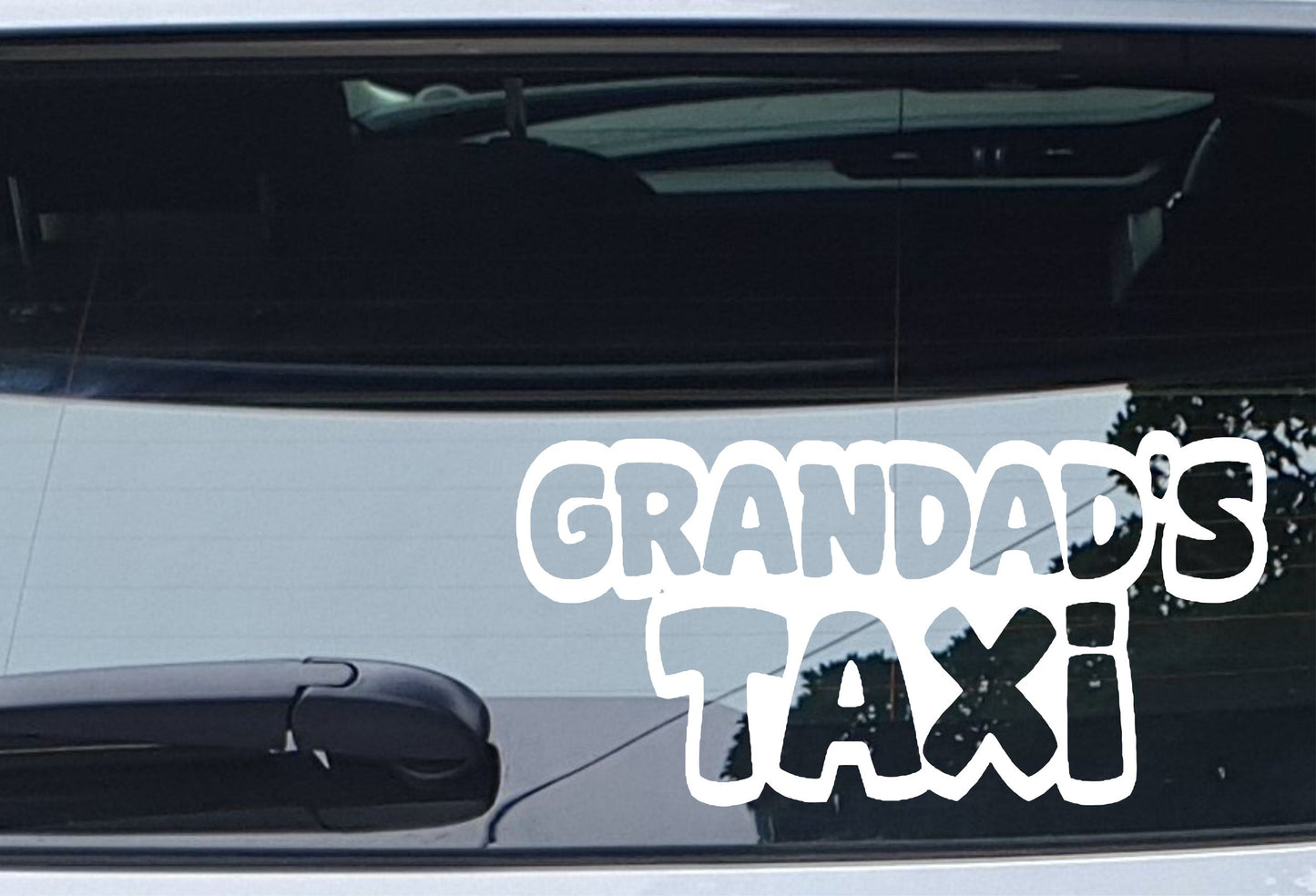 Car Sticker Grandad's Taxi Funny Novelty Van Window Nice Cute Bumper Boot Door Decal