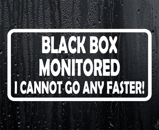 Car Sticker Black Box Monitored Window Bumper Door Young Driver Decal Present - Large