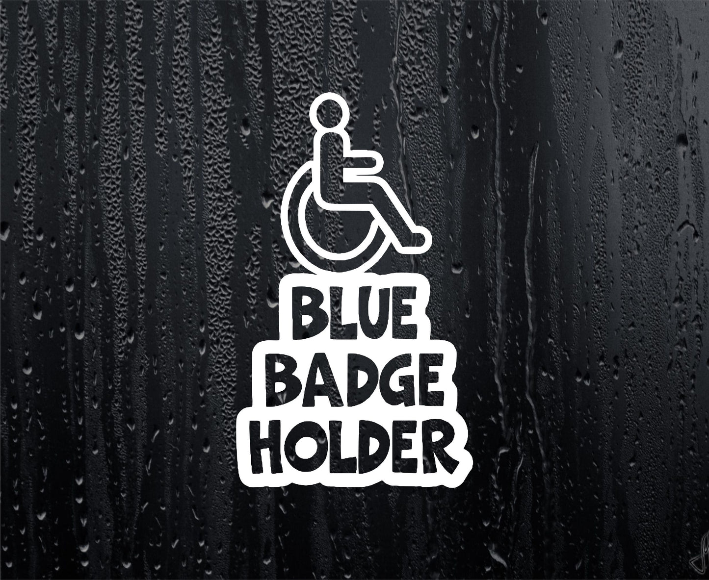 Car Sticker Blue Badge Holder Mobility Bumper Door Boot Van Disabled Disability Decal