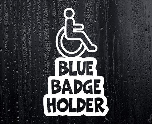 Car Sticker Blue Badge Holder Mobility Bumper Door Boot Van Disabled Disability Decal