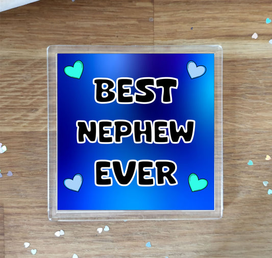 Nephew Coaster Gift - Best Nephew Ever - Fun Cute Novelty Present