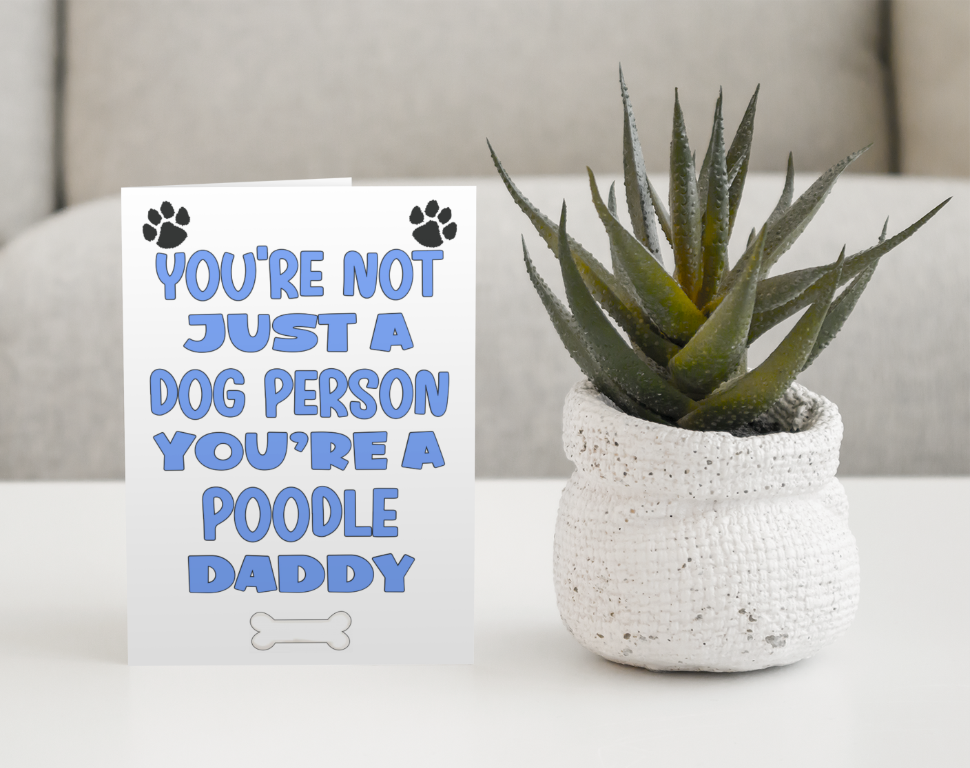 Poodle Daddy Birthday Card - You're Not Just A Dog Person - Nice Cute Fun Dog Owner Novelty Father's Day Birthday Greeting Card