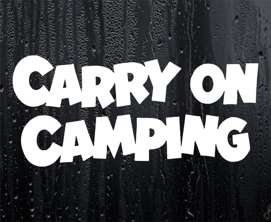 Car Sticker Carry On Camping Novelty Funny Camper Van Window Motorhome Caravan Boot Door Bonnet Decal