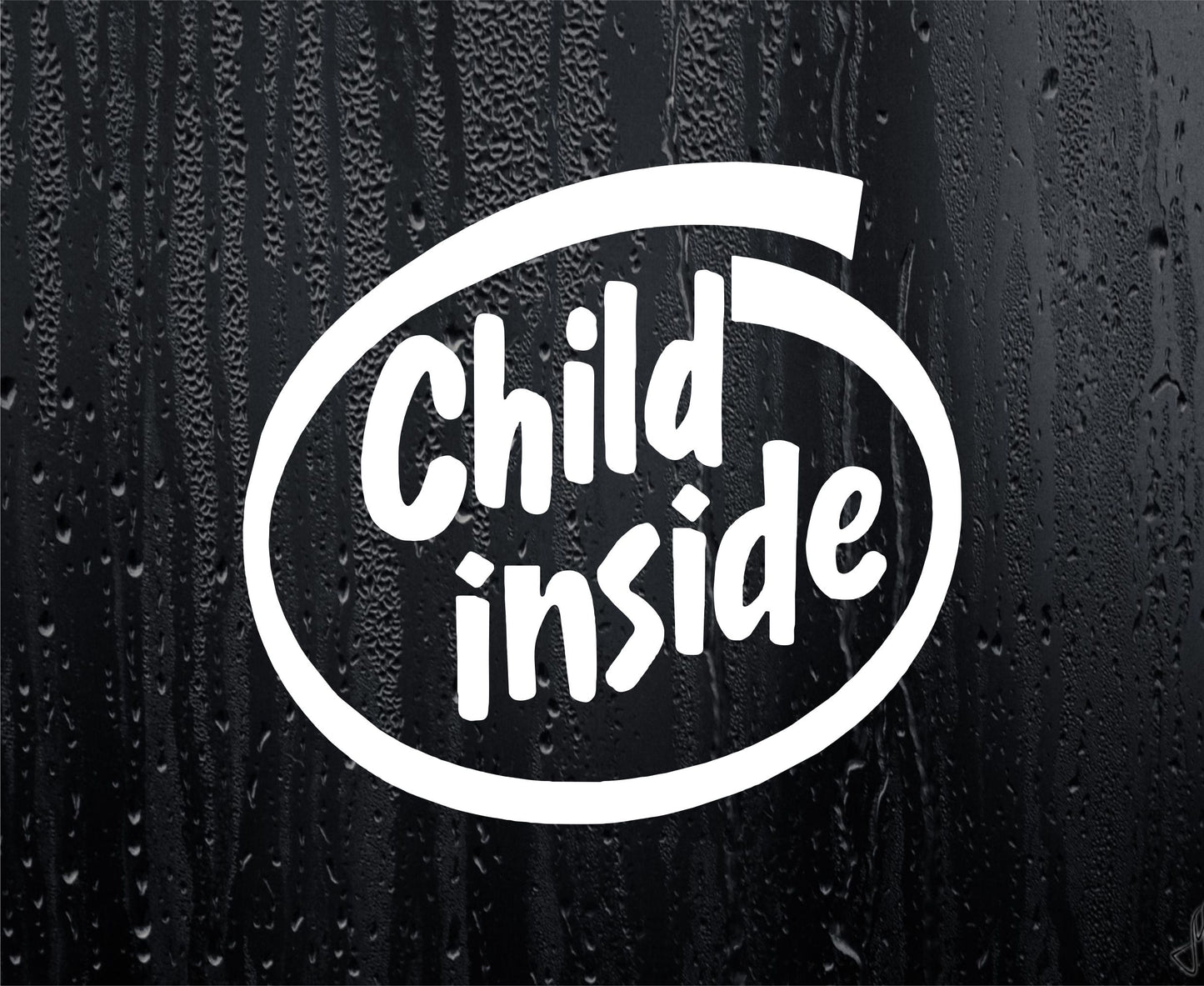 Car Sticker Child Inside Fun Cute Novelty Van Window Bumper Boot Door Decal