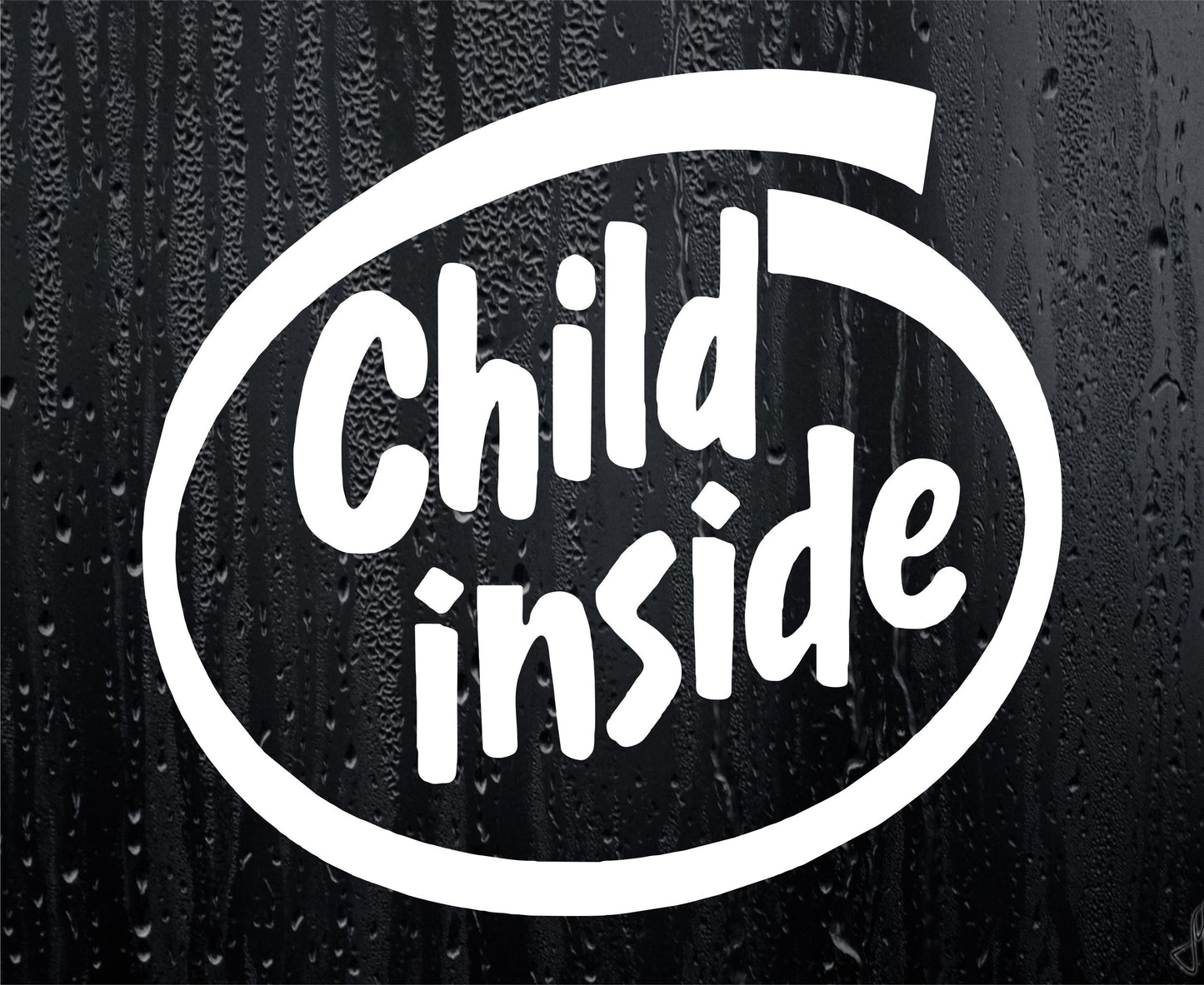 Car Sticker Child Inside Fun Cute Novelty Van Window Bumper Boot Door Decal