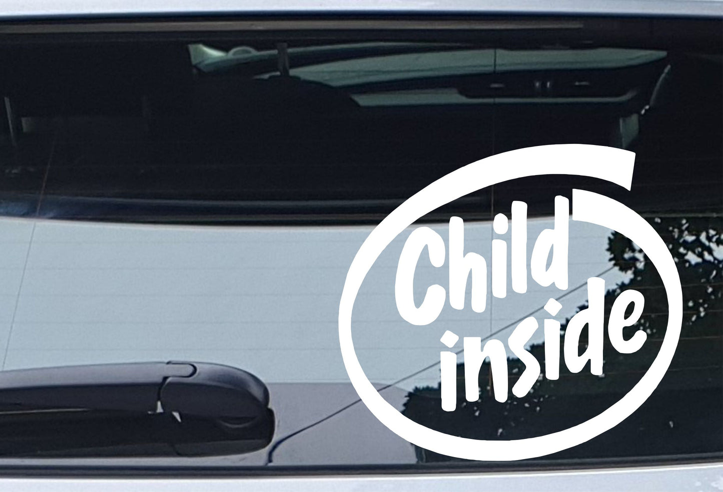 Car Sticker Child Inside Fun Cute Novelty Van Window Bumper Boot Door Decal