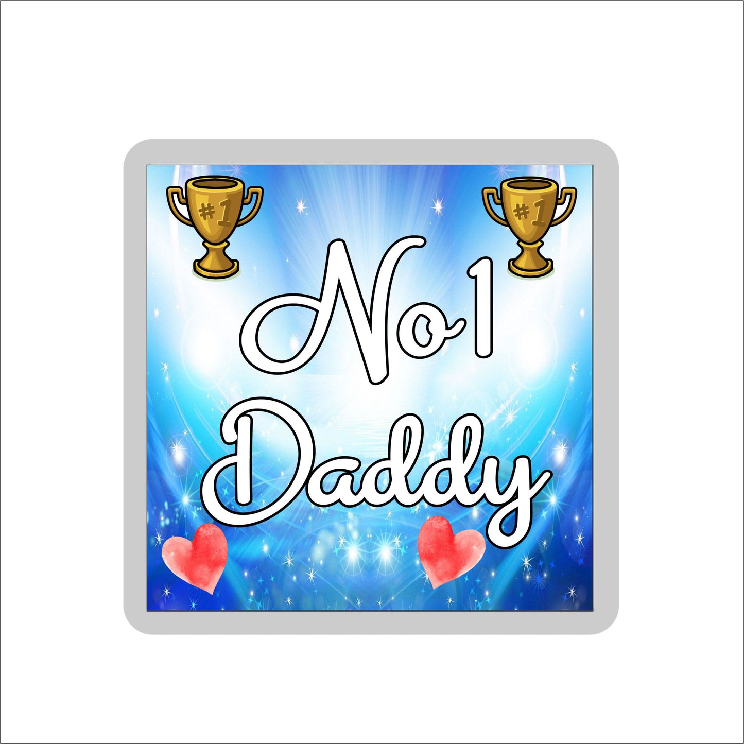 Daddy Coaster Gift - Number One Daddy - Fun Cute Novelty Family Present