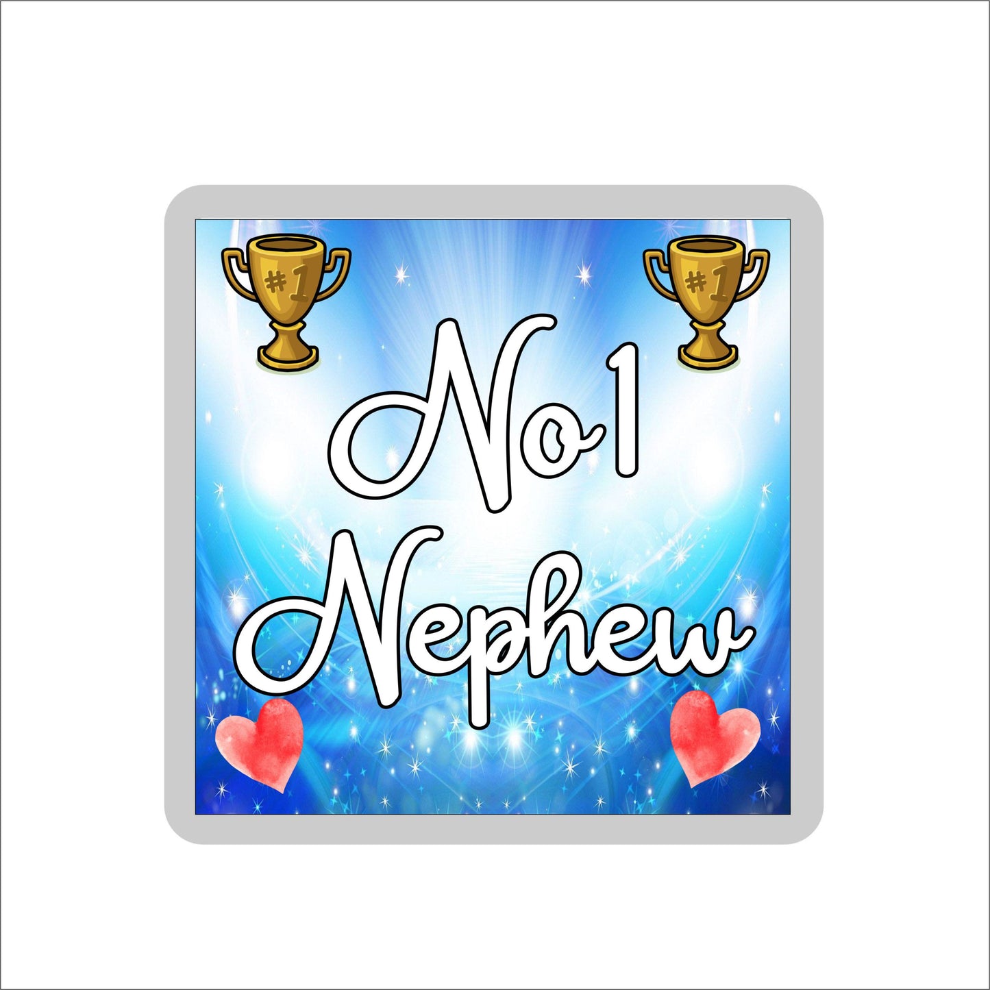 Nephew Coaster Gift - Number One Nephew - Fun Cute Novelty Family Present