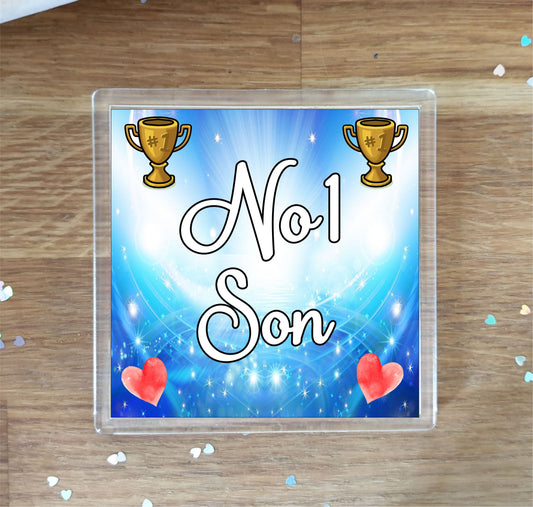 Son Coaster Gift - Number One Son - Fun Cute Novelty Family Present