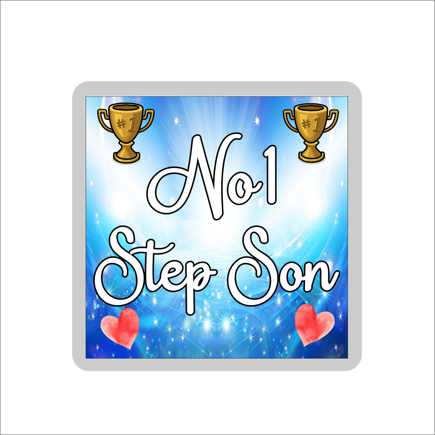 Step Son Coaster Gift - Number One Step Son - Fun Cute Novelty Family Present