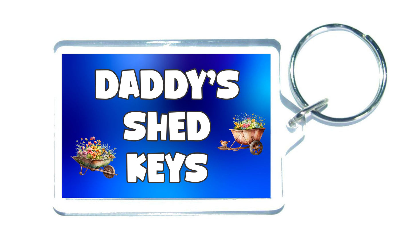 Daddy Keyring - Daddy's  Shed Keys - Nice Fun Cute Novelty Gardening Key Chain Present