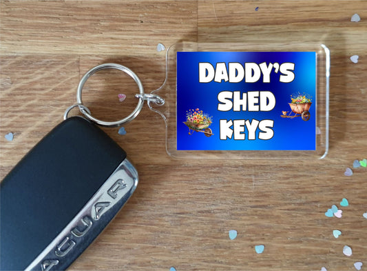 Daddy Keyring - Daddy's  Shed Keys - Nice Fun Cute Novelty Gardening Key Chain Present