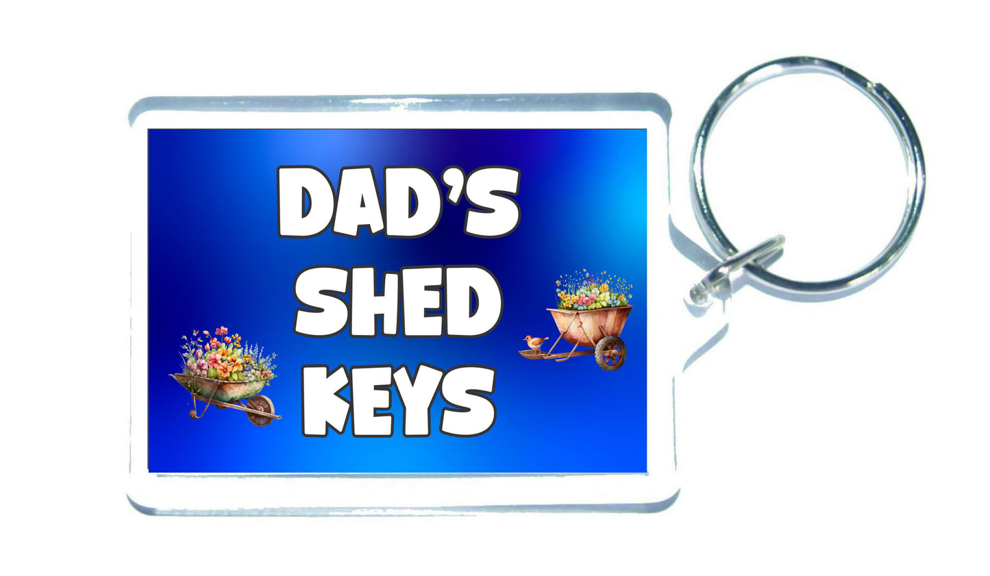 Dad Keyring - Dad's Shed Keys - Nice Fun Cute Novelty Gardening Key Chain Present