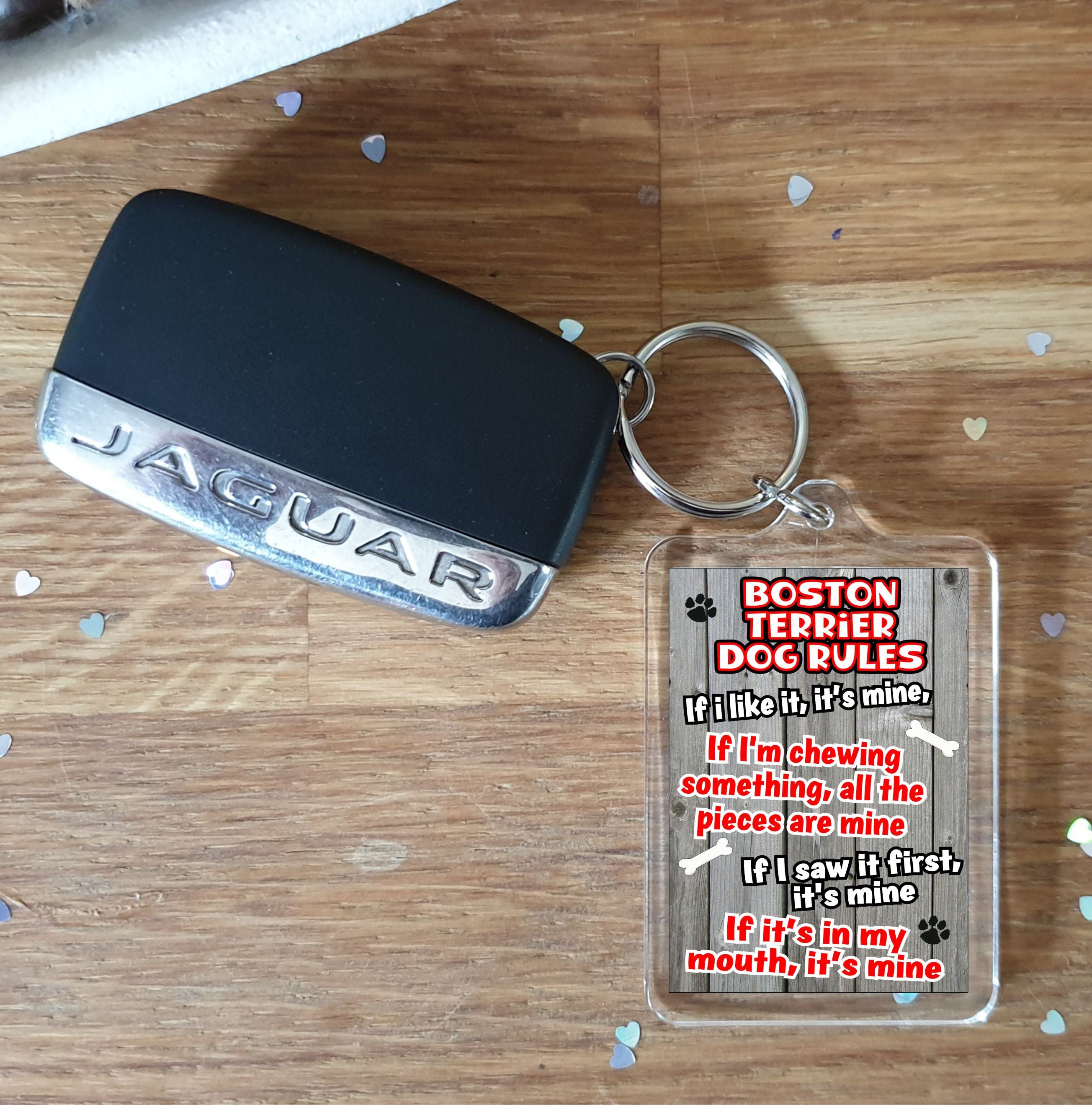 Boston terrier keyring deals