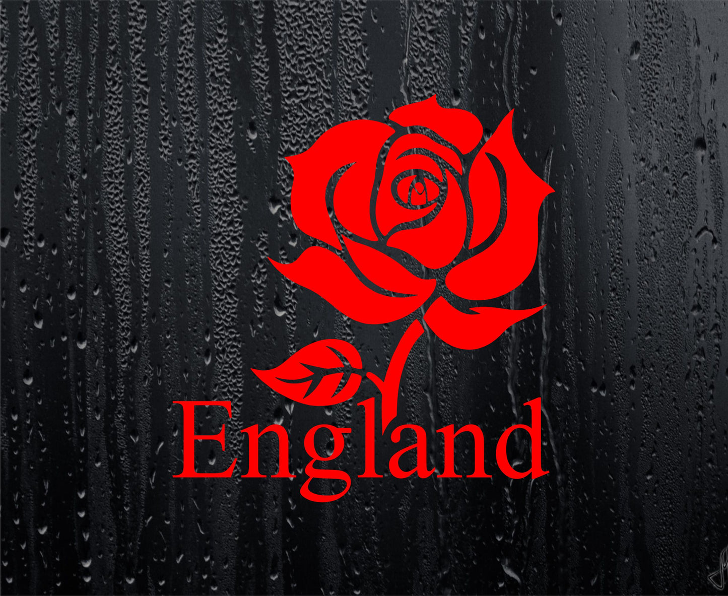 English England Rose Red Car Van Sticker Fun Novelty Nice Cute Window Bumper Boot Door Laptop Mirror Decal - Large