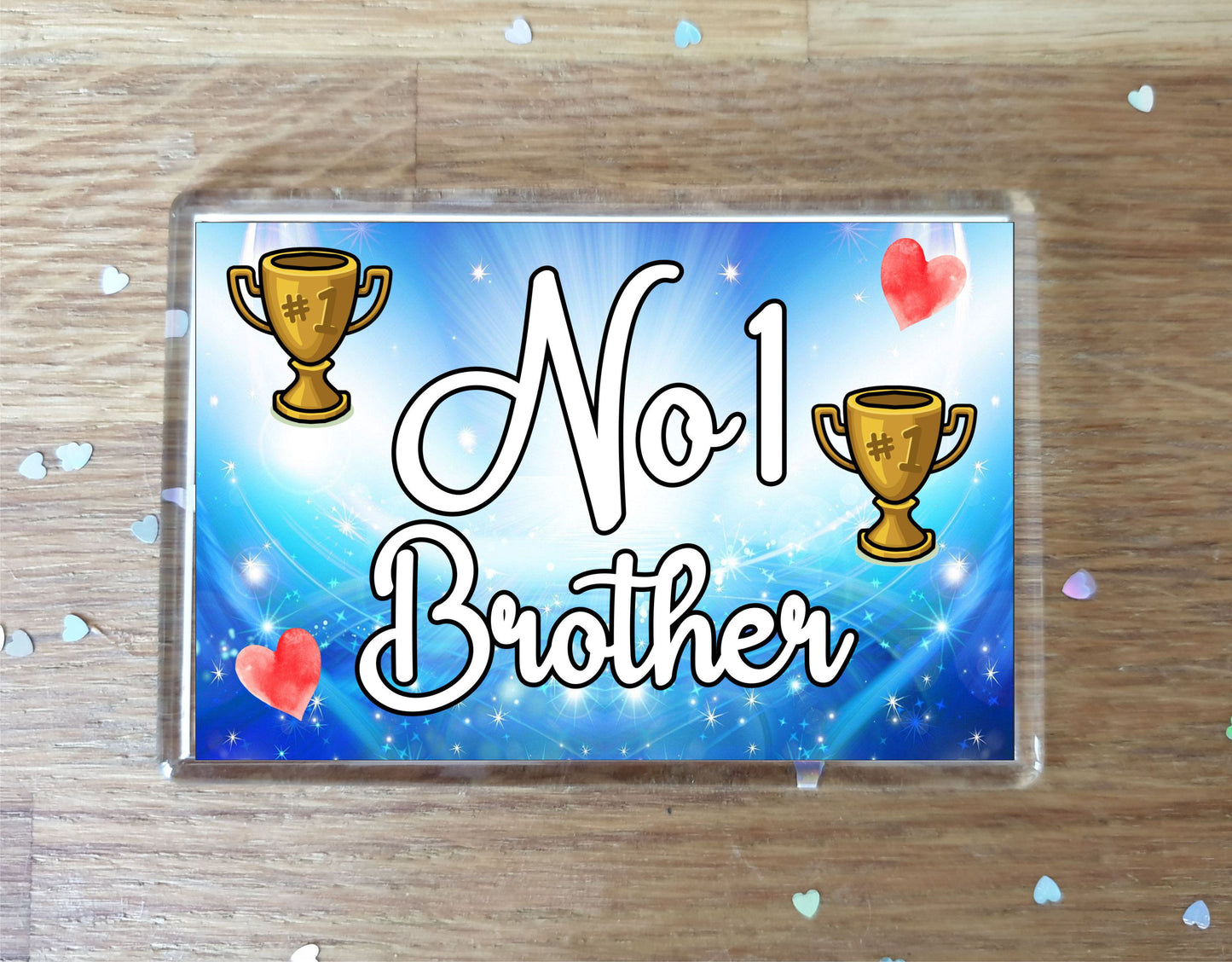 Brother Fridge Magnet - Number One Brother - Novelty Love Gift - Fun Cute Family Present