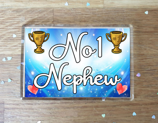 Nephew Fridge Magnet - Number One Nephew - Novelty Love Gift - Fun Cute Family Present