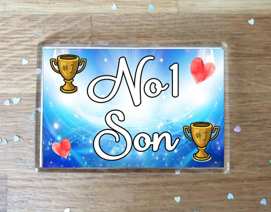 Son Fridge Magnet - Number One Son - Novelty Love Gift - Fun Cute Family Present