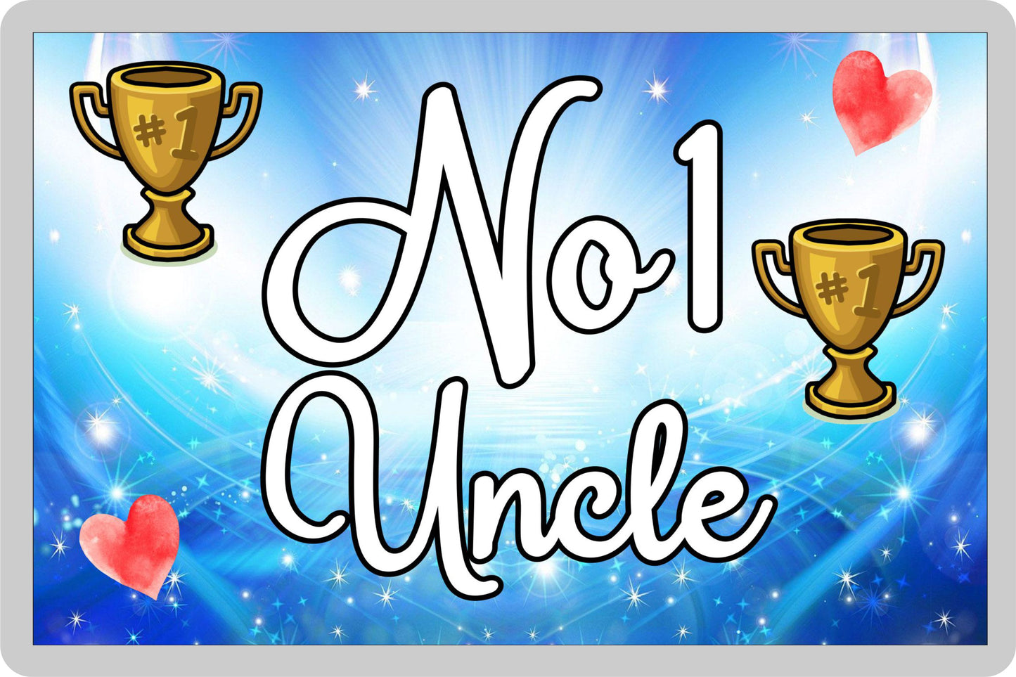 Uncle Fridge Magnet - Number One Uncle - Novelty Love Gift - Fun Cute Family Present