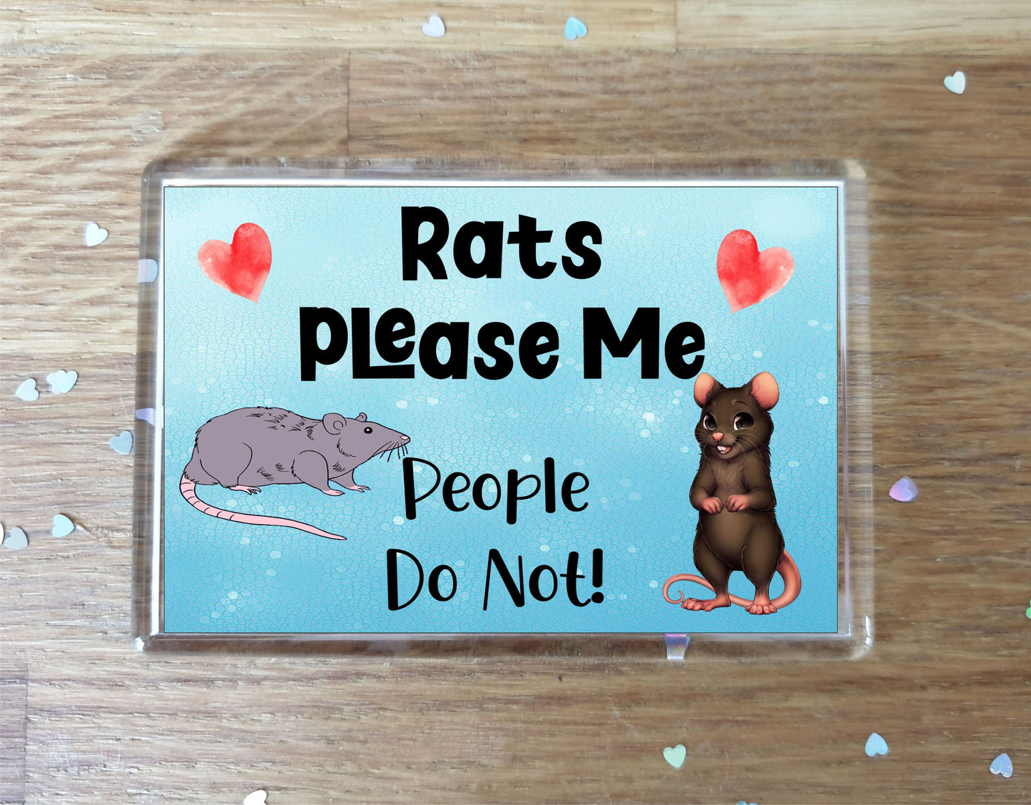Rat Fridge Magnet Gift - Rats Please Me People Do Not - Cute Novelty Fun Animal Present