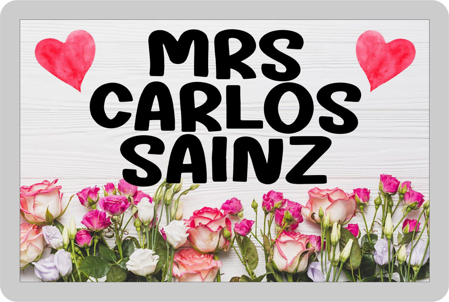 Formula One Fridge Magnet - Mrs Carlos Sainz  - Fun Cute F1 Driver Gift - Novelty Present