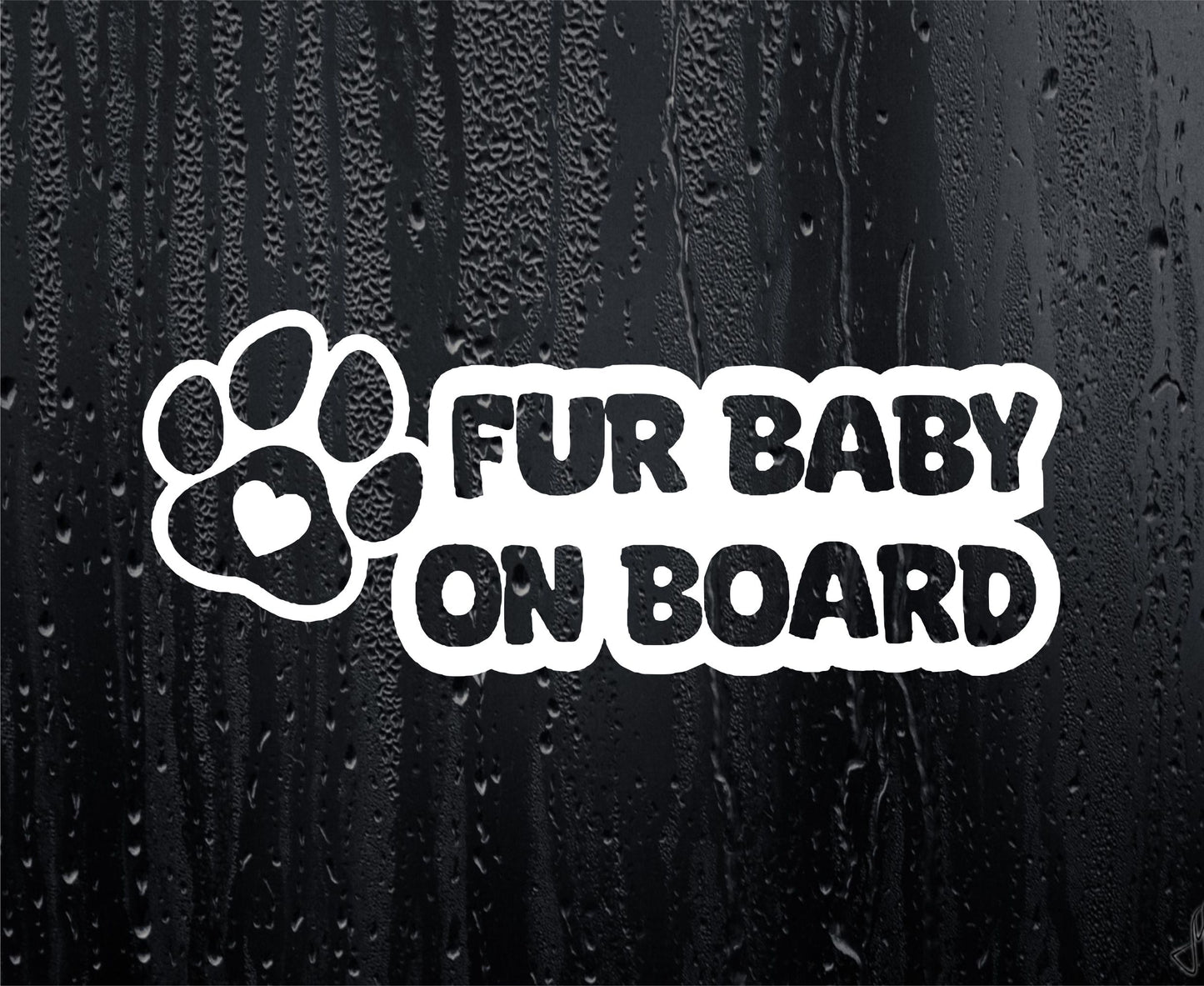 Car Sticker Fur Baby On Board Nice Funny Cute Novelty Dog Window Bumper Boot Decal