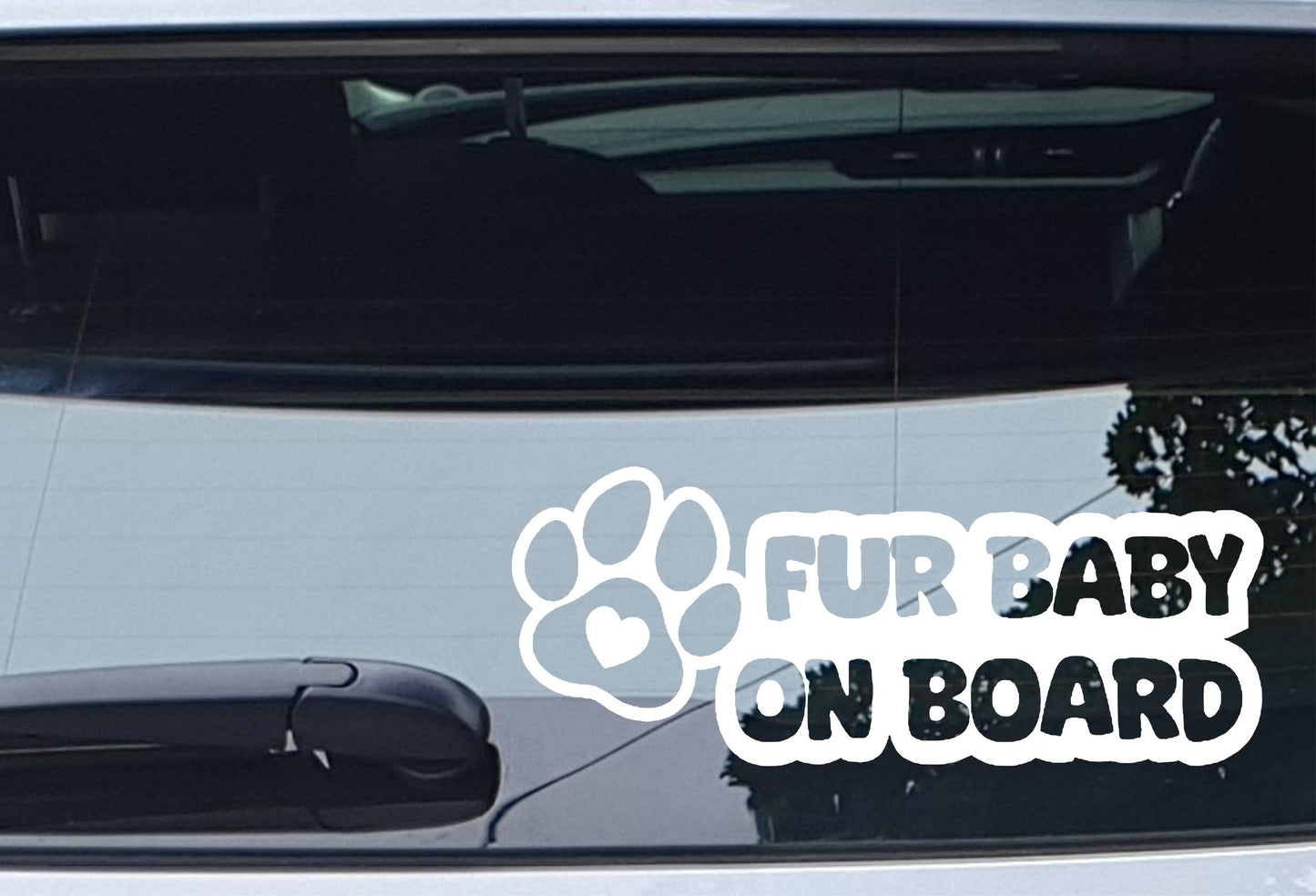 Car Sticker Fur Baby On Board Nice Funny Cute Novelty Dog Window Bumper Boot Decal