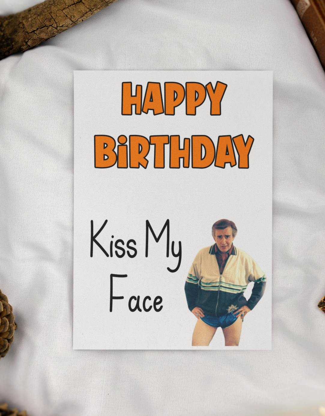 Alan Partridge Card - Happy Birthday Kiss My Face - Nice Fun Cute Funny Greeting
