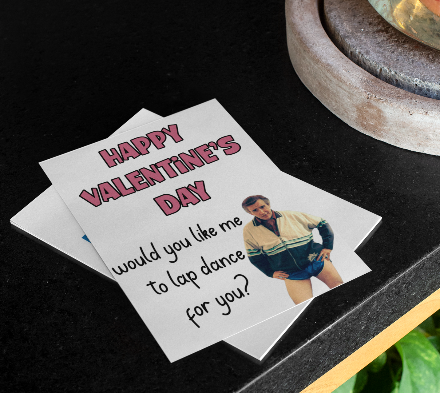 Alan Partridge Card - Happy Valentine's Day Would You Like Me To Lap Dance For You - Nice Fun Cute Greeting