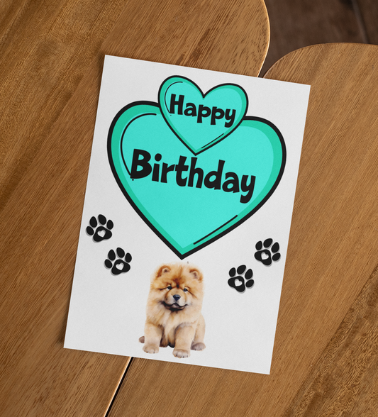 Chow Chow Birthday Card - Nice Cute Fun Pet Dog Puppy Owner Novelty Greeting Card