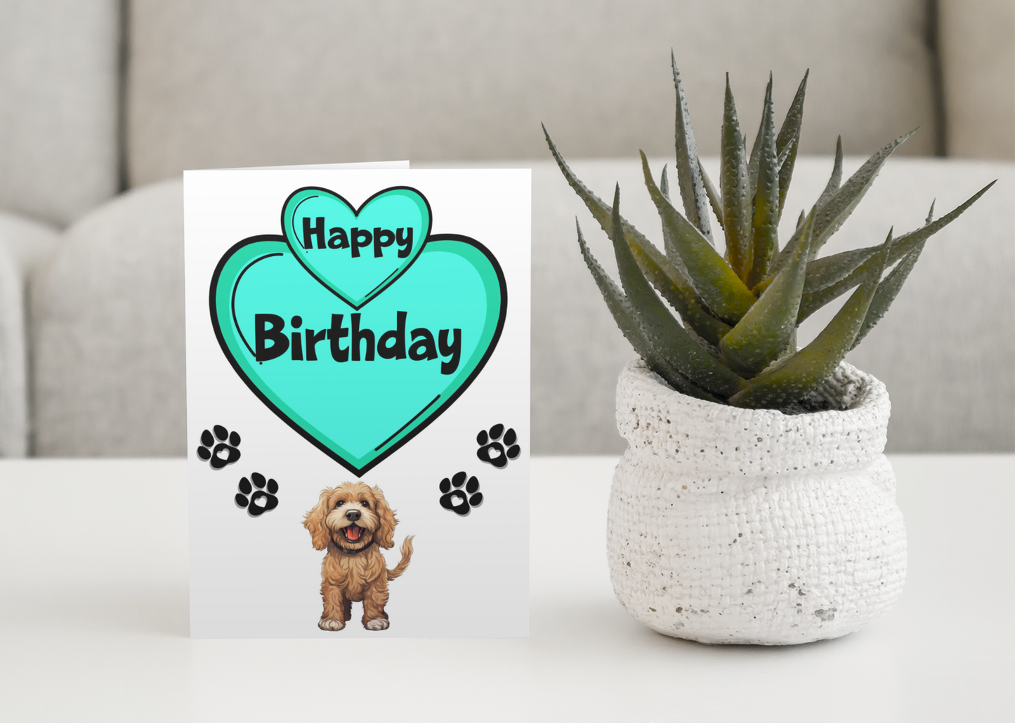 Cockapoo Birthday Card - Nice Cute Fun Pet Dog Puppy Owner Novelty Greeting Card