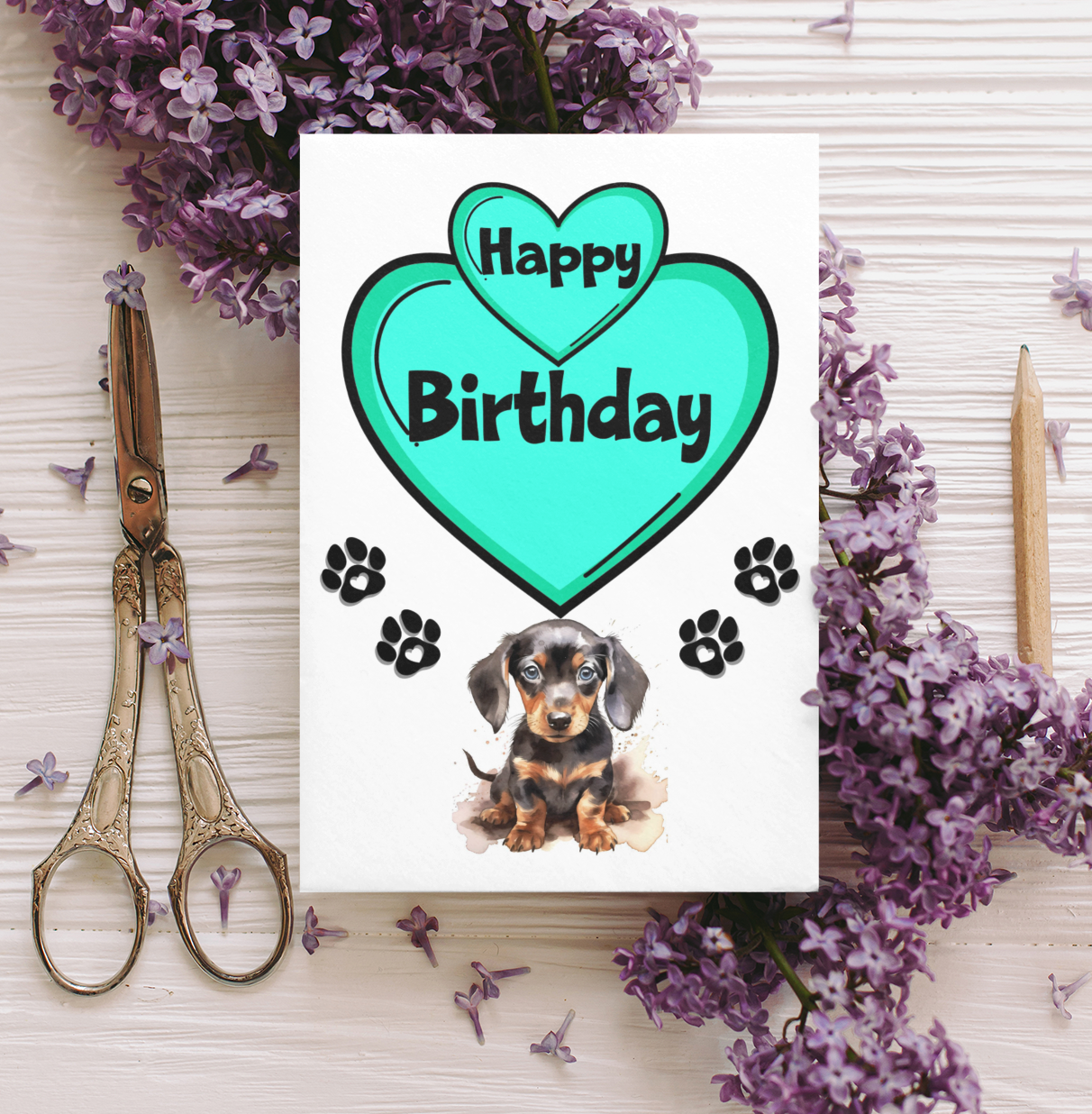 Dachshund Birthday Card - Nice Cute Fun Pet Dog Puppy Owner Novelty Greeting Card