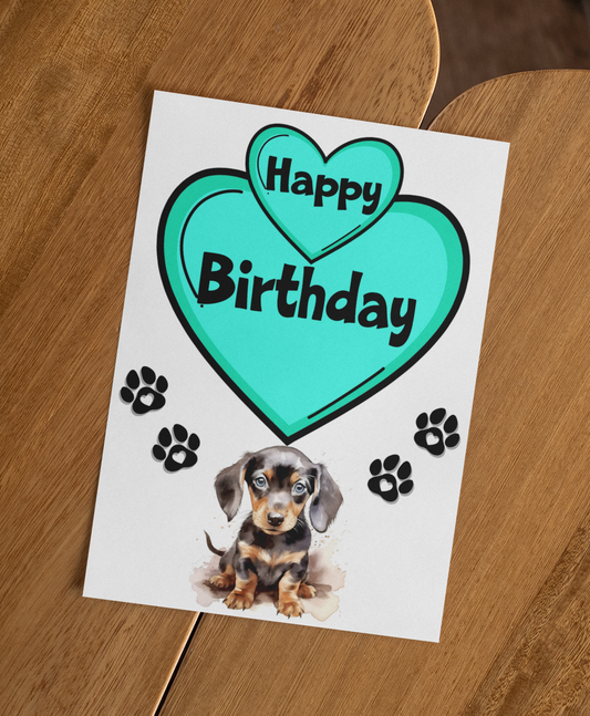 Dachshund Birthday Card - Nice Cute Fun Pet Dog Puppy Owner Novelty Greeting Card