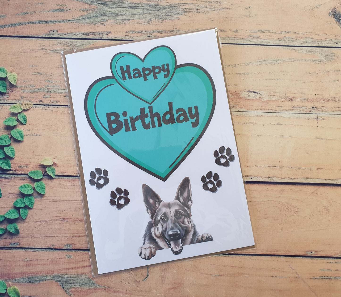 German Shepherd Birthday Card - Nice Cute Fun Pet Dog Puppy Owner Novelty Greeting Card