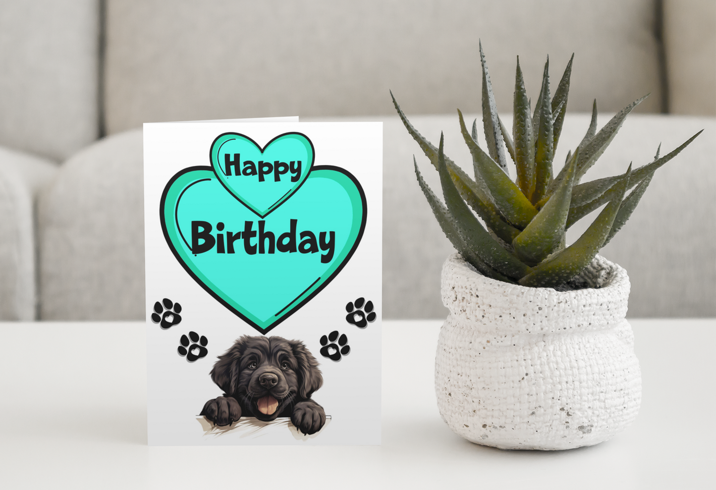 Newfoundland Newfie Birthday Card - Nice Cute Fun Pet Dog Puppy Owner Novelty Greeting Card