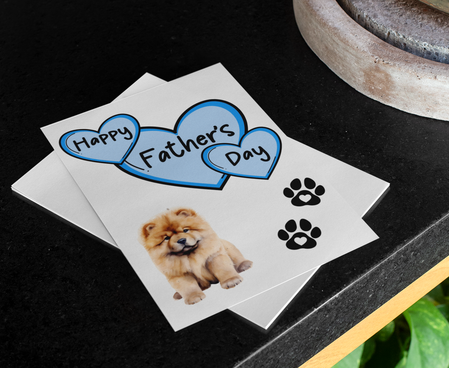 Chow Chow Father's Day Card - Nice Cute Fun Pet Dog Puppy Owner Novelty Greeting Card