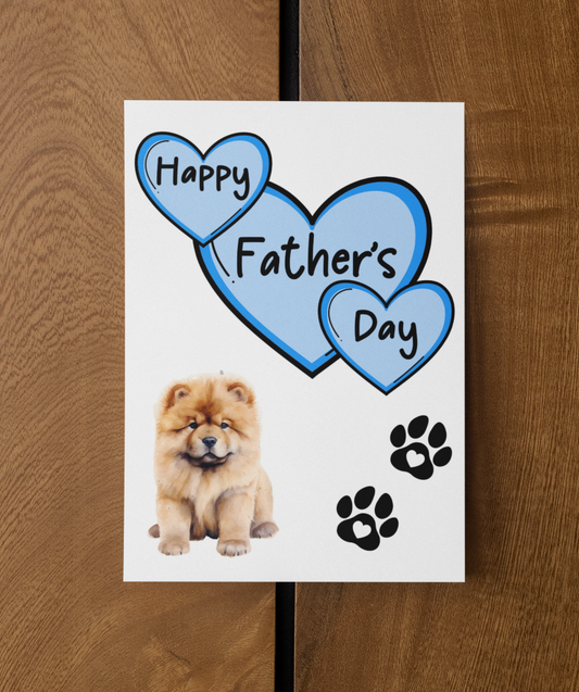 Chow Chow Father's Day Card - Nice Cute Fun Pet Dog Puppy Owner Novelty Greeting Card