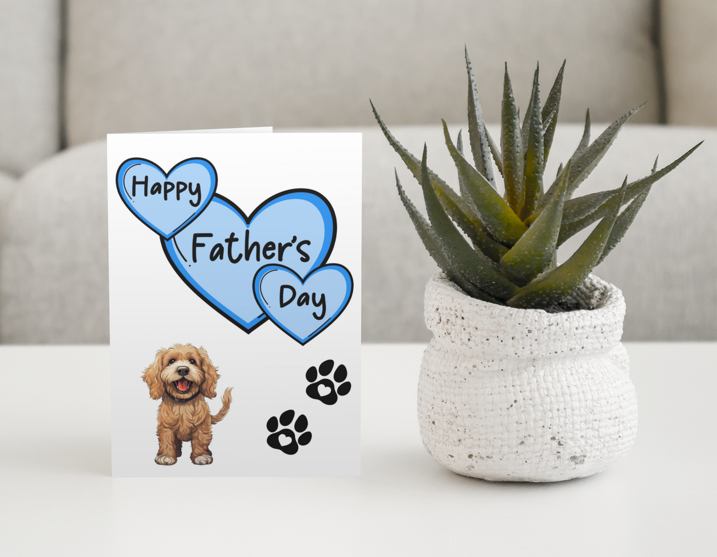 Cockapoo Father's Day Card - Nice Cute Fun Pet Dog Puppy Owner Novelty Greeting Card