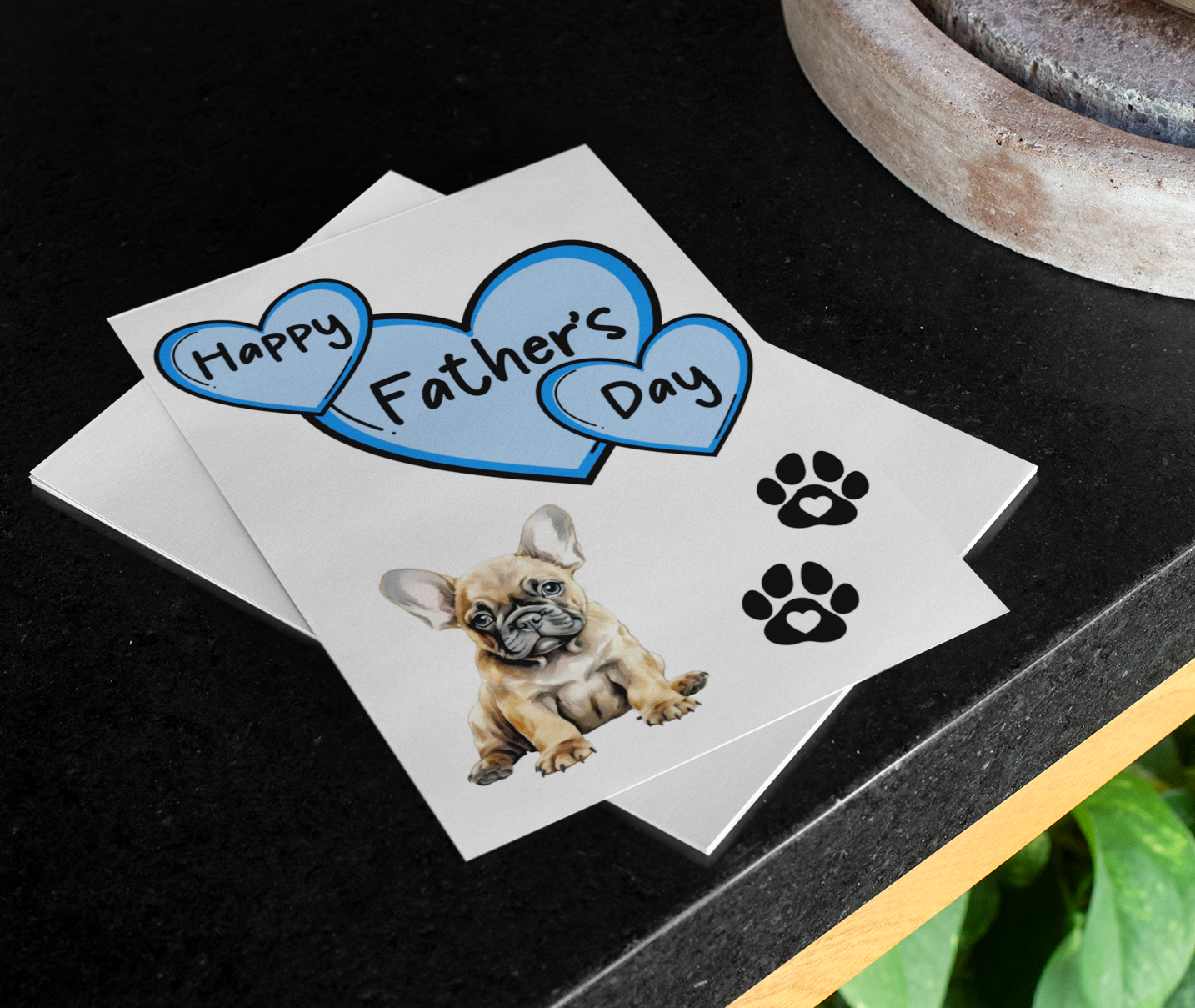 French Bulldog Father's Day Card - Nice Cute Fun Pet Dog Puppy Owner Novelty Greeting Card