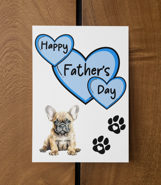 French Bulldog Father's Day Card - Nice Cute Fun Pet Dog Puppy Owner Novelty Greeting Card