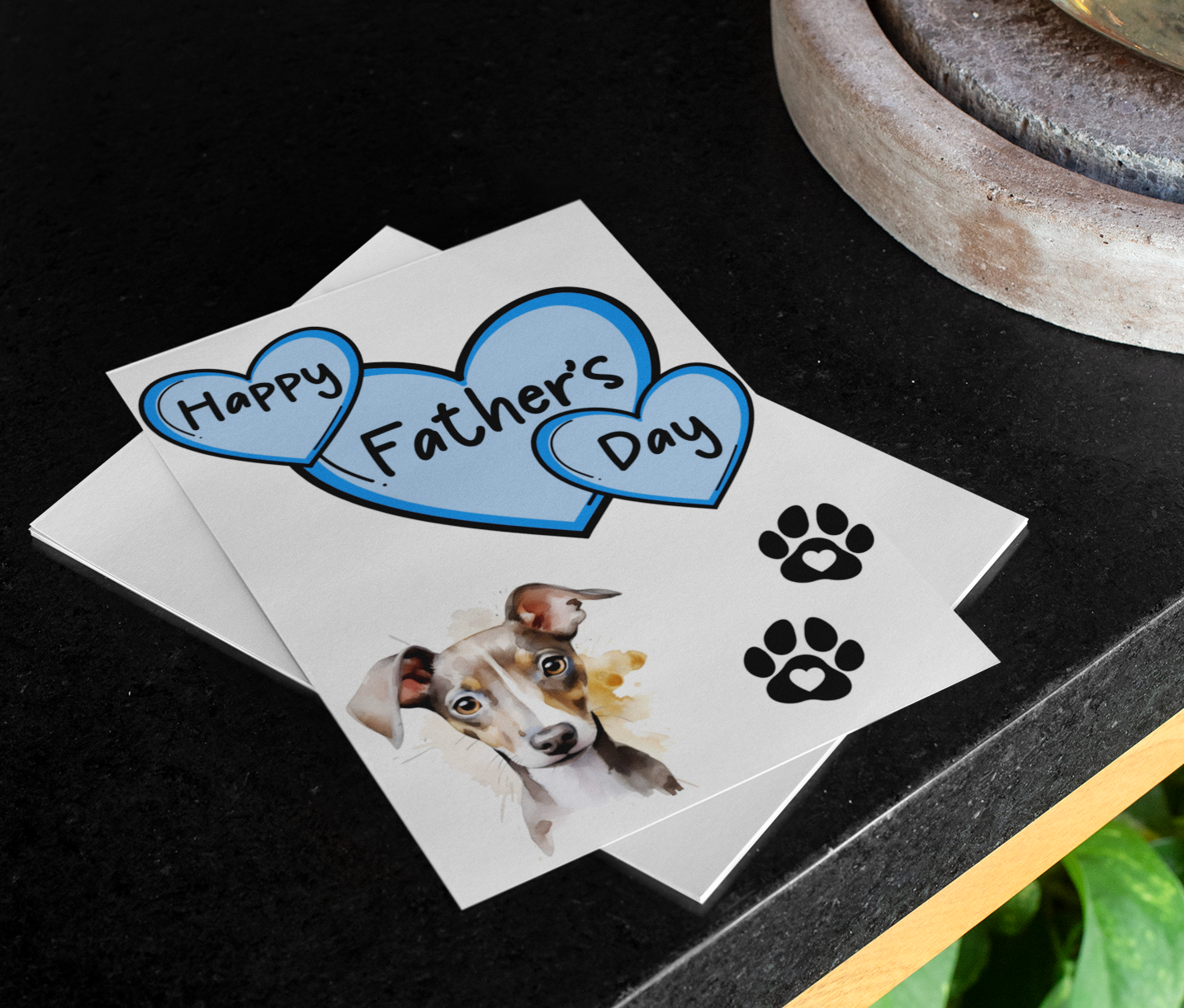 Greyhound Father's Day Card - Nice Cute Fun Pet Dog Puppy Owner Novelty Greeting Card