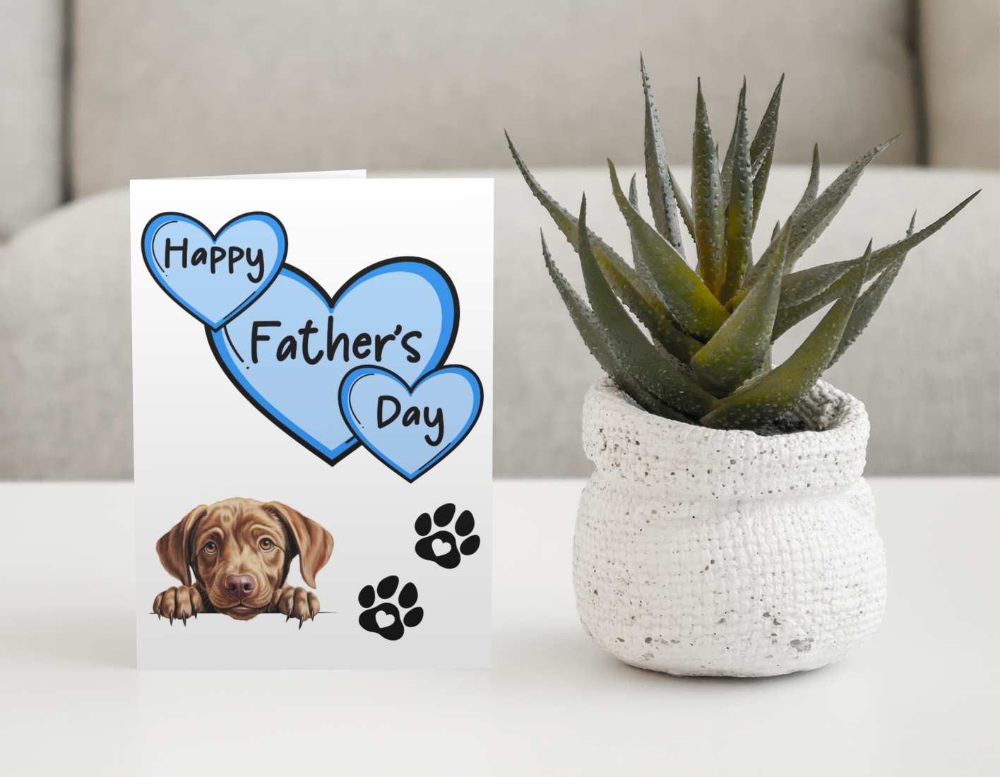 Labrador Retriever Father's Day Card - Nice Cute Fun Pet Dog Puppy Owner Novelty Greeting Card