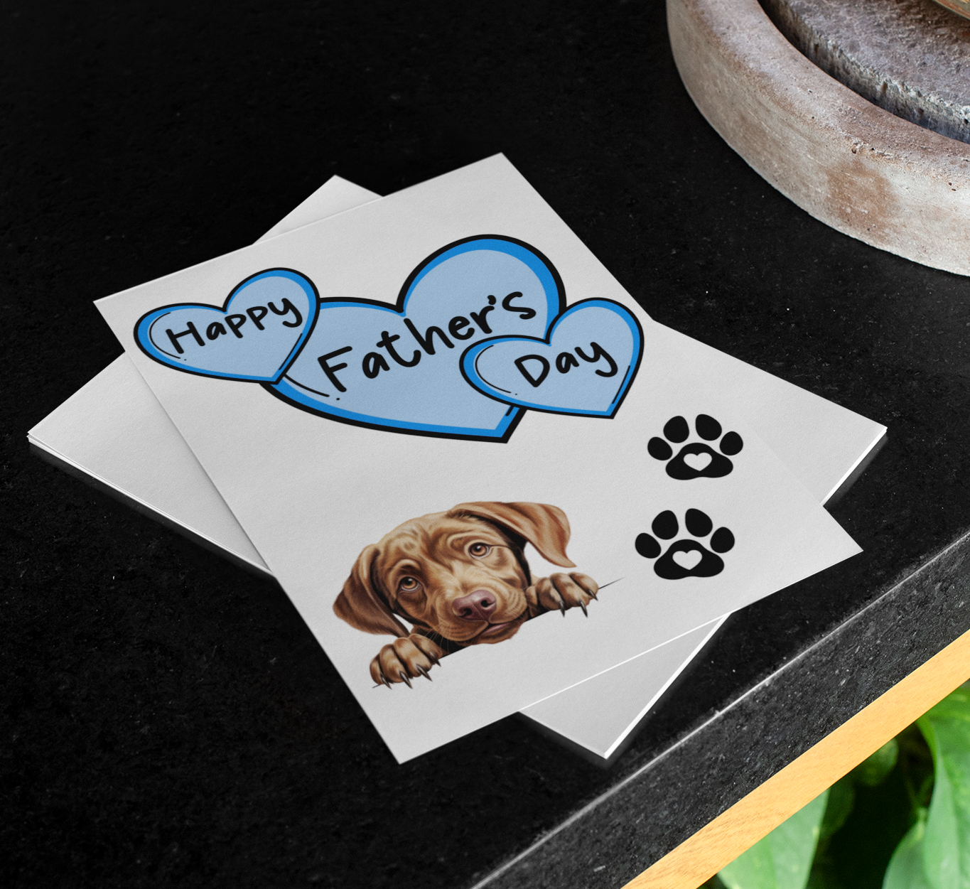 Labrador Retriever Father's Day Card - Nice Cute Fun Pet Dog Puppy Owner Novelty Greeting Card