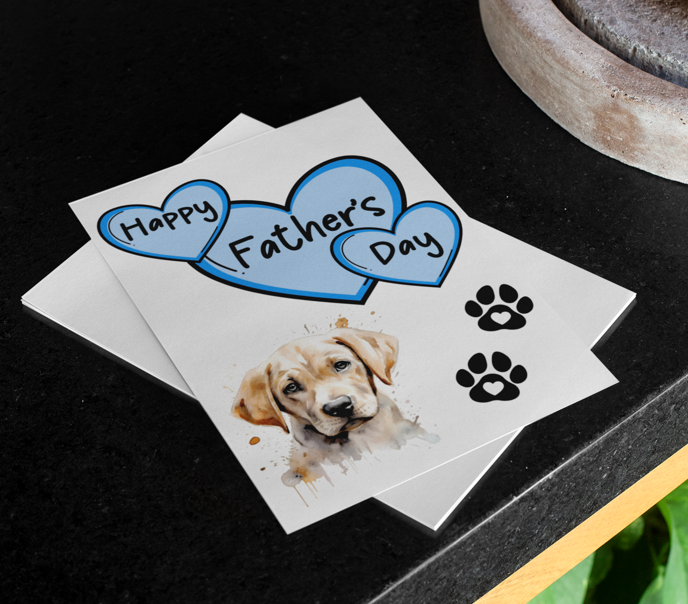 Labrador Father's Day Card - Nice Cute Fun Pet Dog Puppy Owner Novelty Greeting Card