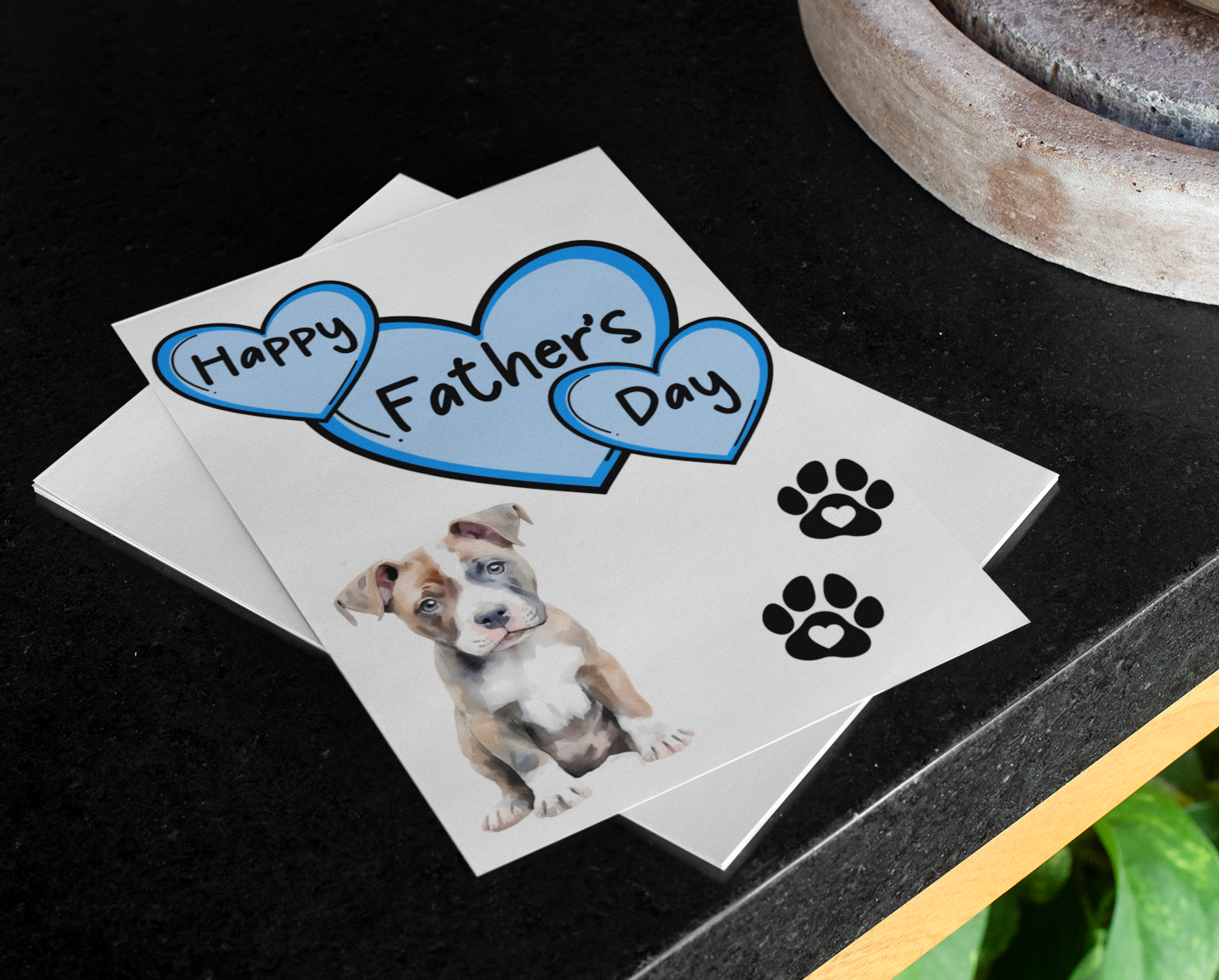 Staffy Staffie Father's Day Card - Nice Cute Fun Pet Dog Puppy Owner Novelty Greeting Card